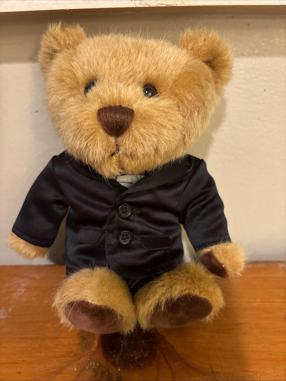 Ralph Lauren Tan Teddy Bear in Black Jacket